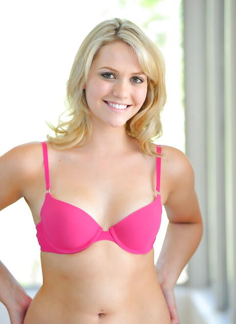 Svelte american blond youthful Mia Malkova in hot underwear baring big titties and ass 